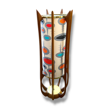Arthur Jacobs for Modeline Model 635 Mid-Century Sculptured Walnut & Brass Lamp