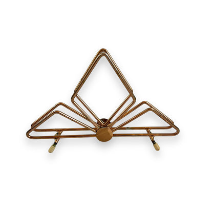 Copper coloured triangle design letter / napkin holder