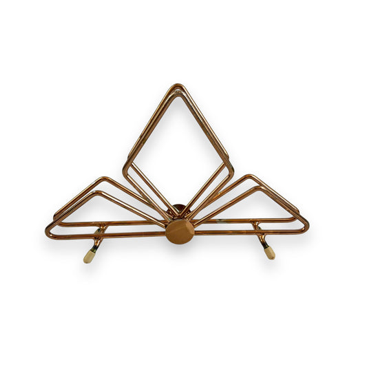 Copper coloured triangle design letter / napkin holder
