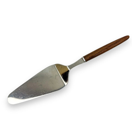 Wooden handle stainless steel cake server utensil - Made in Japan