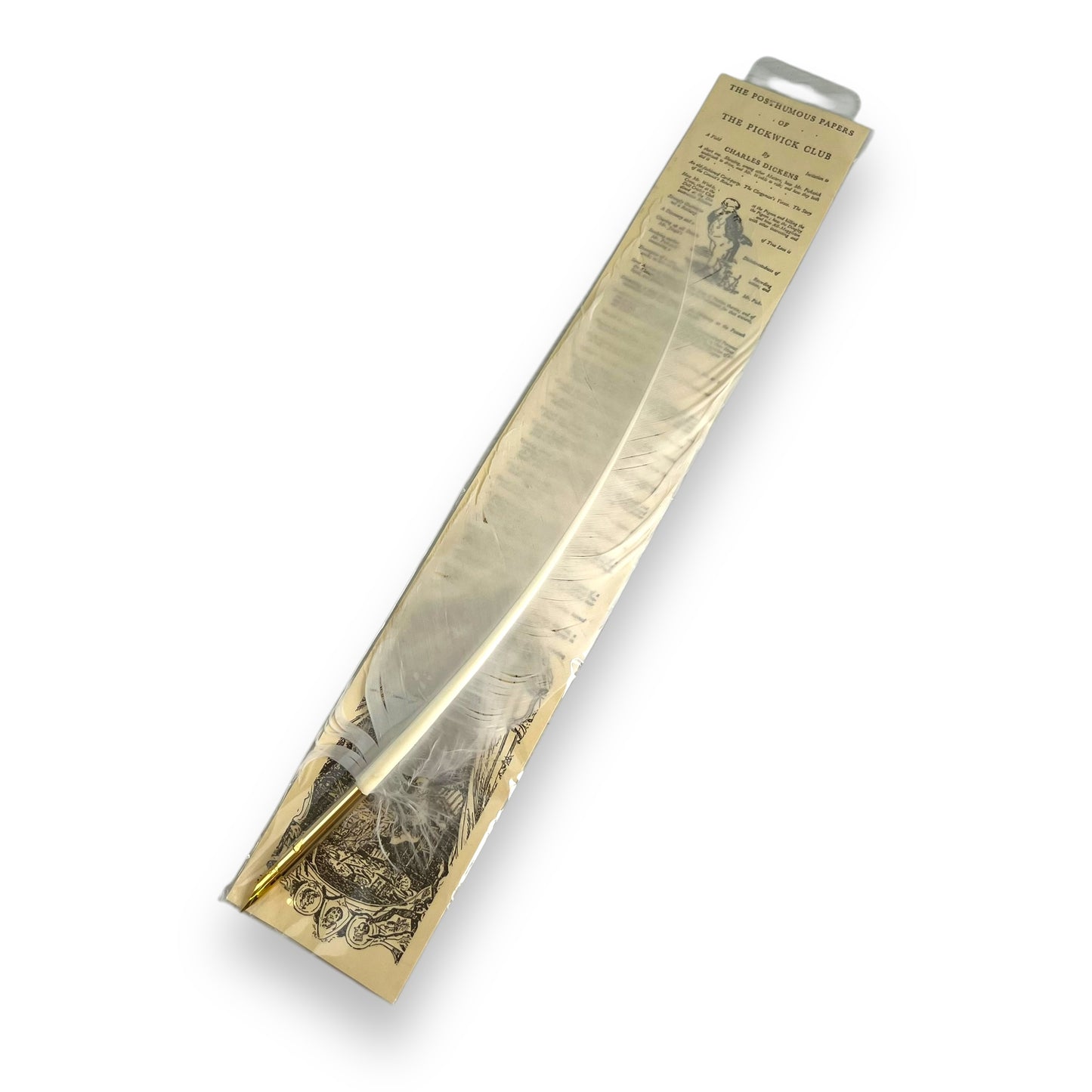 Charles Dickens Feather Quill Pen - The Pickwick Club Design