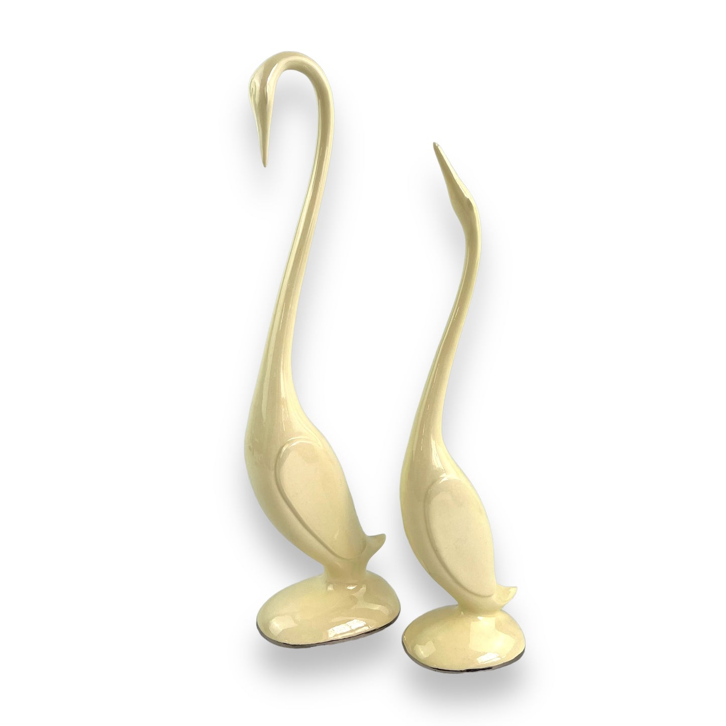 Cream Bird Statue Pair