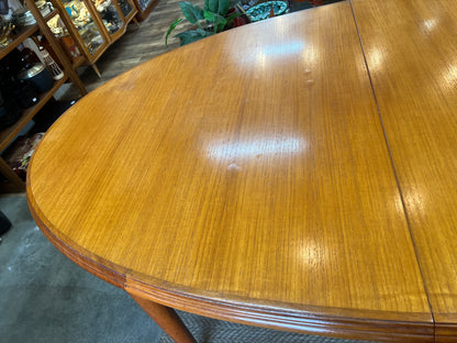 Burgess Australian-Made Teak Oval Extension Dining Table
