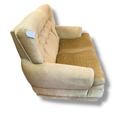 Green-Yellow Corduroy 2-Seater Lounge