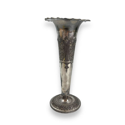 Vintage Thos Webb & Sons Silver-Plated Trumpet Vase