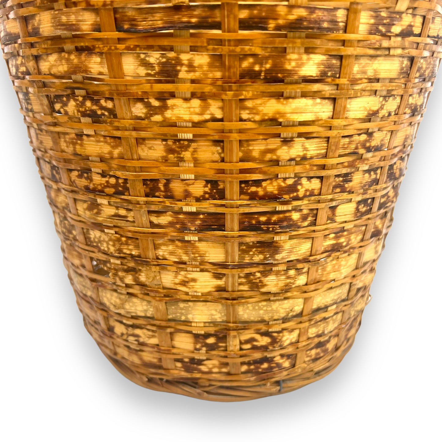 Cane Basket with Tortoiseshell Cane Weave