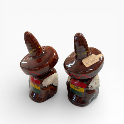 Mexican Sombrero Salt & Pepper Shakers – Hand Painted Souvenir Set