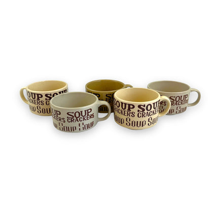 Mixed lot of 5 soup mugs