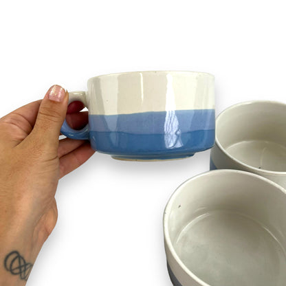 Blue Soup Mug Set of 3