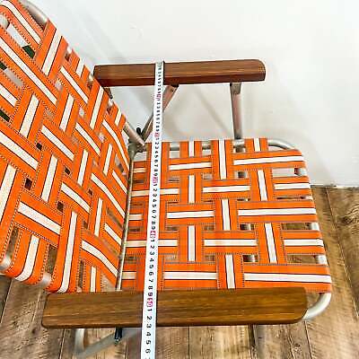 Retro Orange Folding Outdoor Chair
