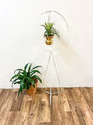 White Metal Plant/Bird Cage Hanger Stand