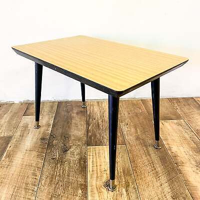 Laminate top side table black legs