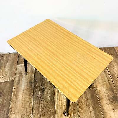 Laminate top side table black legs