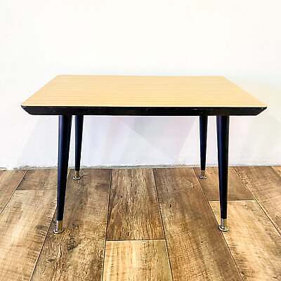 Laminate top side table black legs