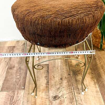 Vanity Vintage Stool Swirl Base Brown Top
