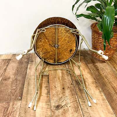 Vanity Vintage Stool Swirl Base Brown Top
