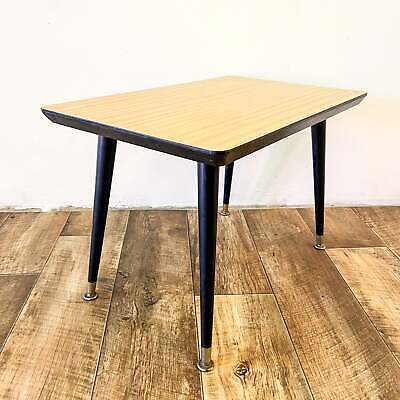 Laminate top side table black legs