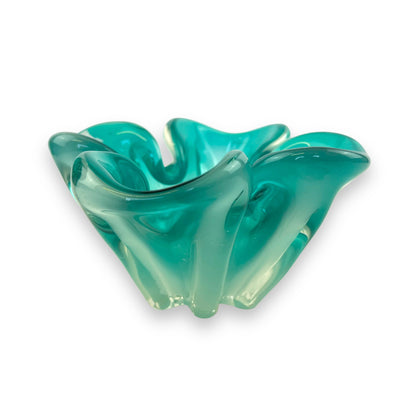Light Blue Art Glass Dish
