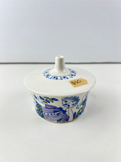 Figgjo Norway Hand Painted Lidded Sugar Bowl