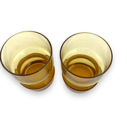 Kaaru Amber Glass Set of 2 - 9.5cm tall