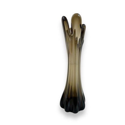 Black Smokey Swung Glass Vase