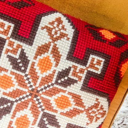 Handwoven Wool Cushion – Geometric Pattern