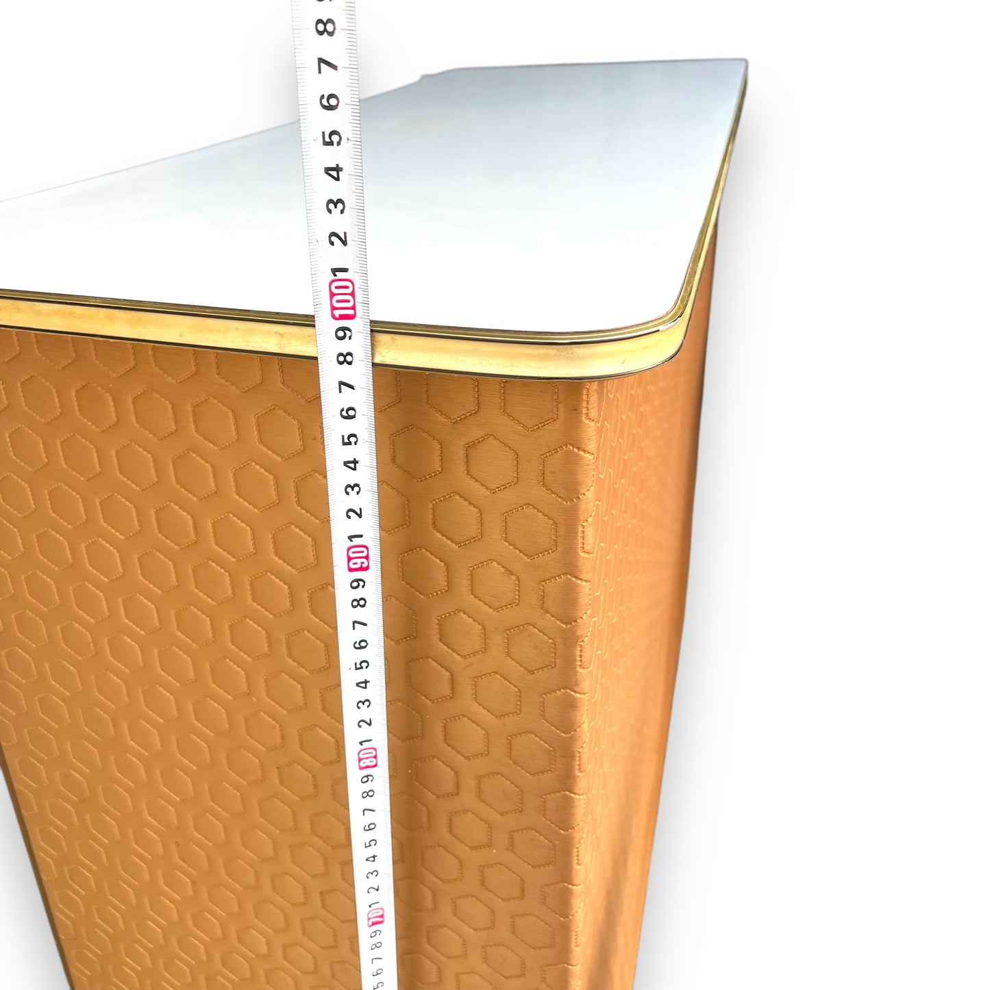 Retro Bar & Stool Set – Gold Vinyl