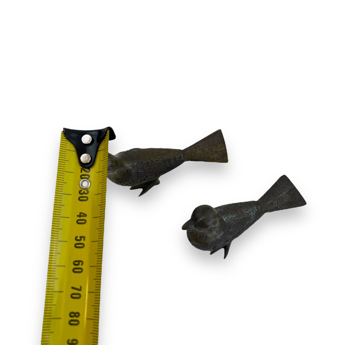 Brass small pigeon bird statue set