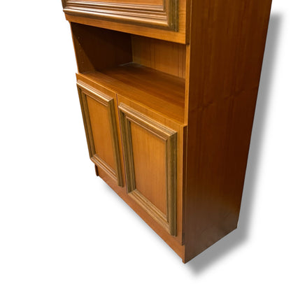 Macrob Pull-Down Bar Cabinet – Mid-Century Teak Drinks & Display Unit