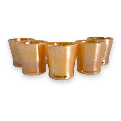 FireKing ware Orange Lustre Cup Set of 5