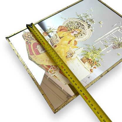 Pimpernel Girl Mirror Wall Art – 1970s Boho Glam