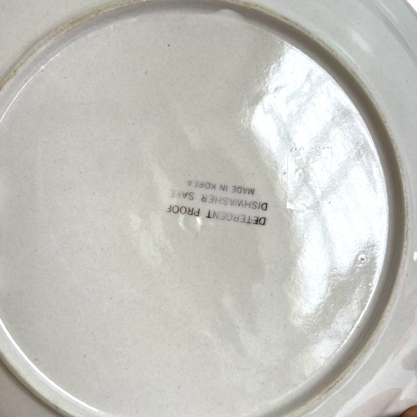 Brown pattern Floral Dinner Plate - Made in Korea