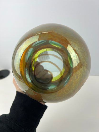 Molten Jewel Vase – Hand Blown Art Glass by Global Views, Made in Poland