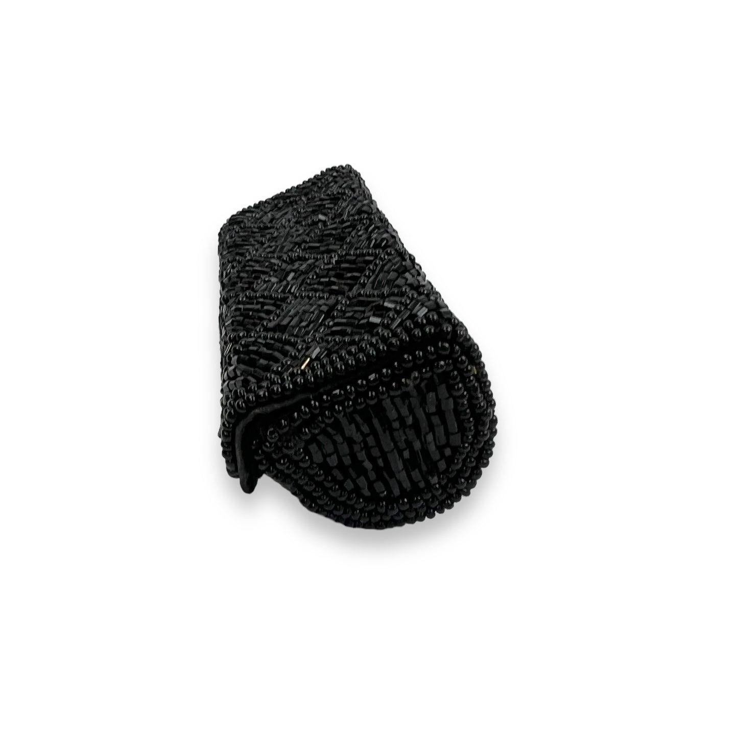 Black beaded lipstick holder case