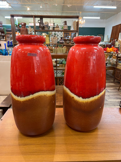 Pair of Large Scheurich West German Pottery Floor Vases – Model 284-47