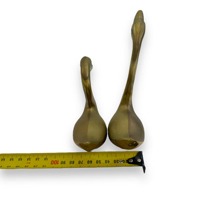 Brass swan pair