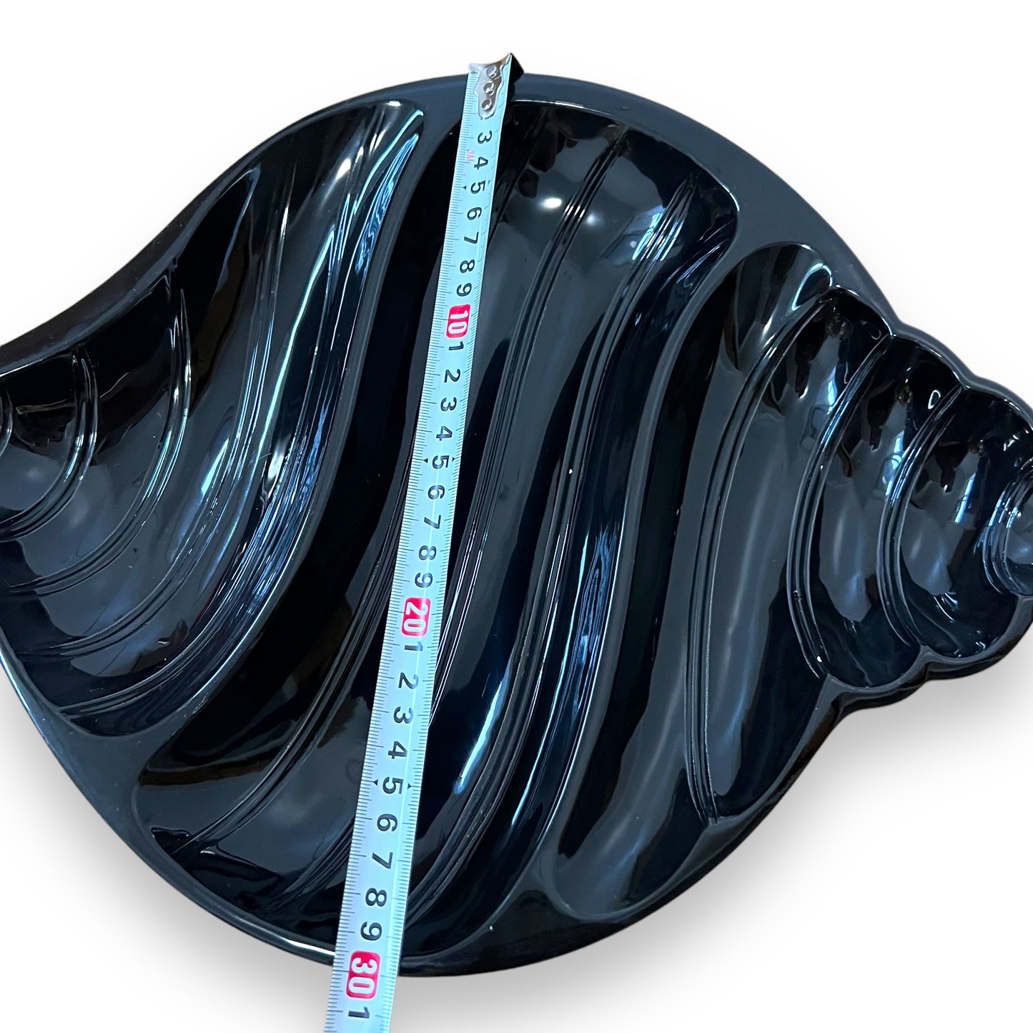Black Shell-Shaped Serving Platter