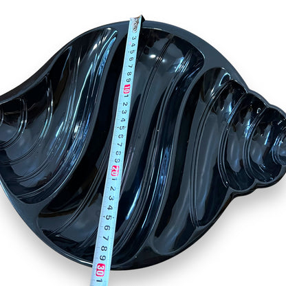 Black Shell-Shaped Serving Platter