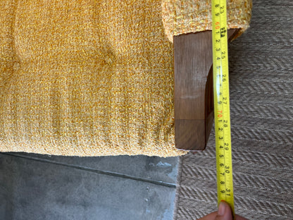 Mustard Yellow Bouclé Two-Seater Lounge