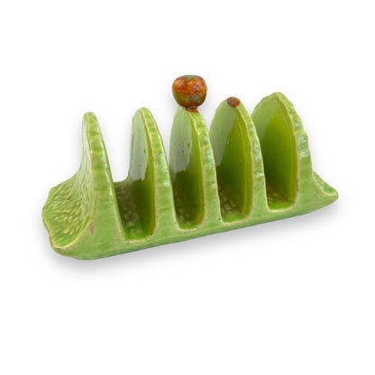 Manto Ware Green Leaf pattern Ceramic Toast Rack