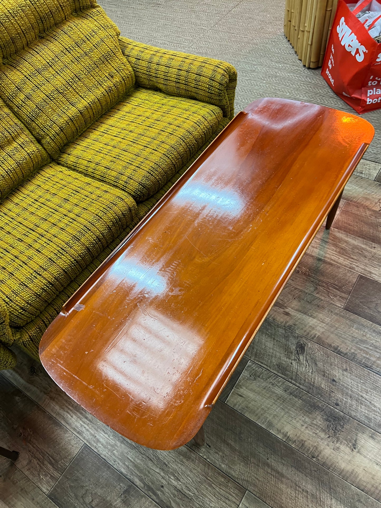 Burgess Mid-Century Coffee Table with Lower Shelf