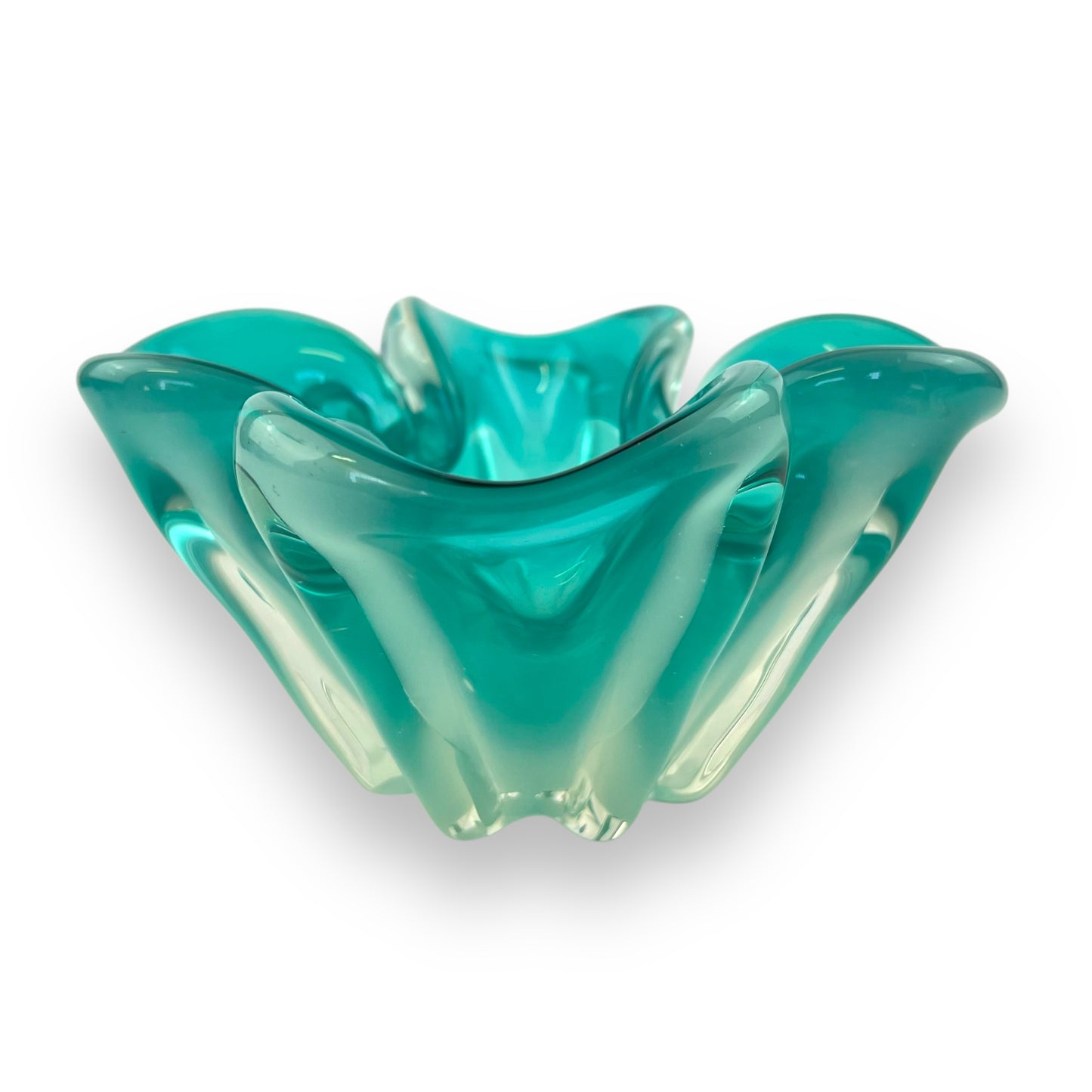 Light Blue Art Glass Dish
