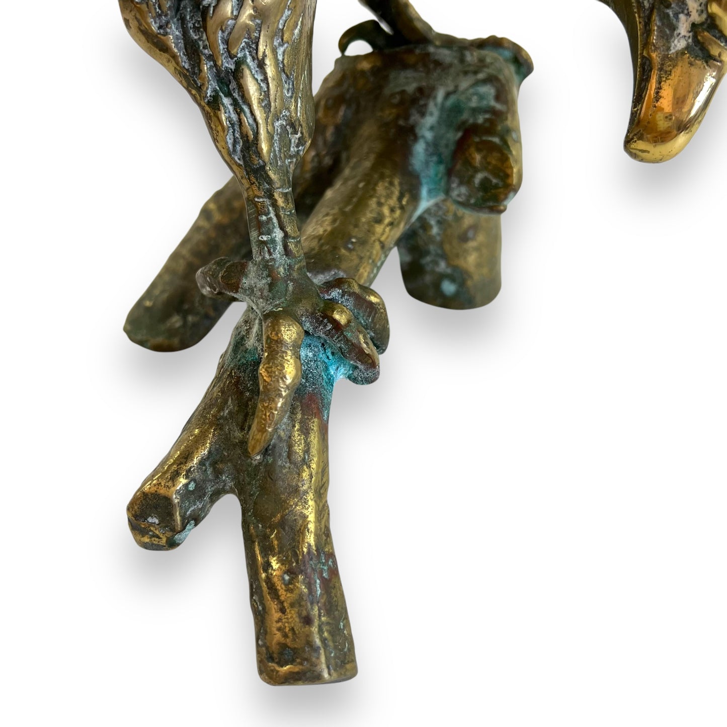 Large brass eagle statue