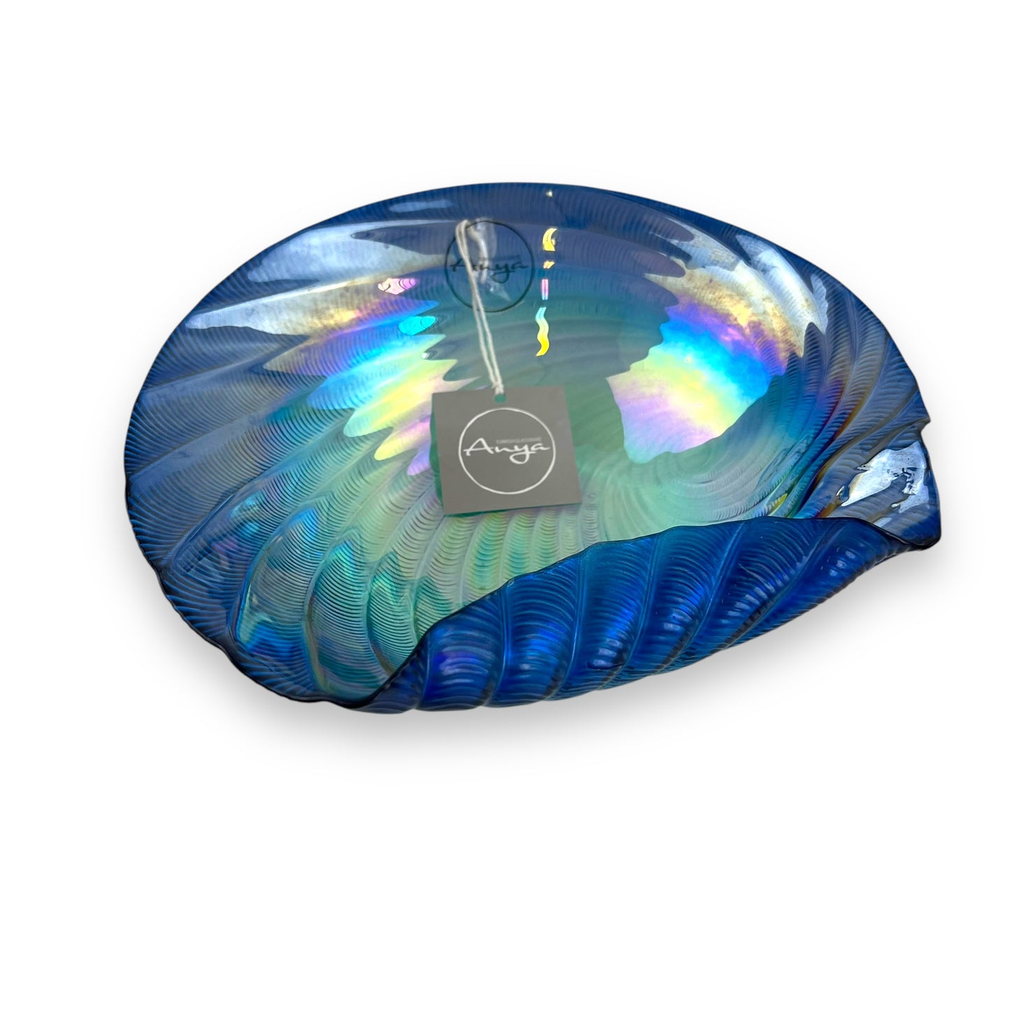 Auya Blue Glass Shell Bowl