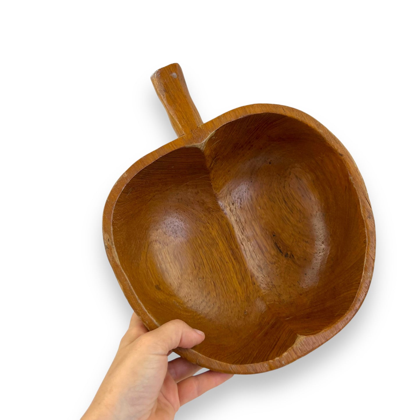 Wooden Apple Shape Bowl