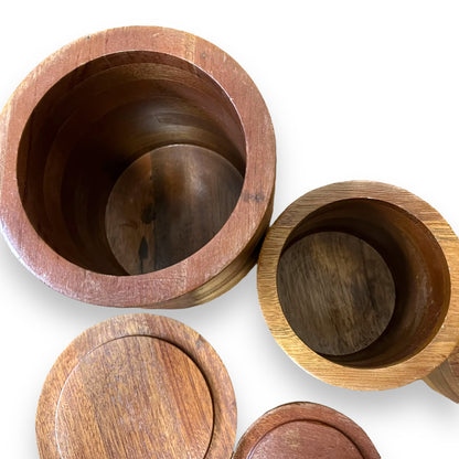 Wooden Canister Set (Set of 4)