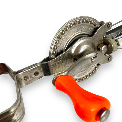 Retro Swift Whip Orange Handle Hand Whisk Egg Beater - Stainless Steel