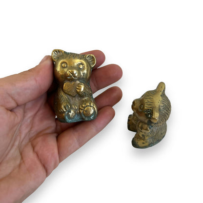Brass bear pair