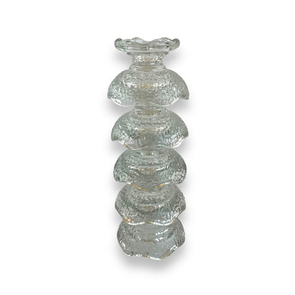 Anchor Hocking Reversible Stackable Pebble Glass Candle Holders Set Of 5