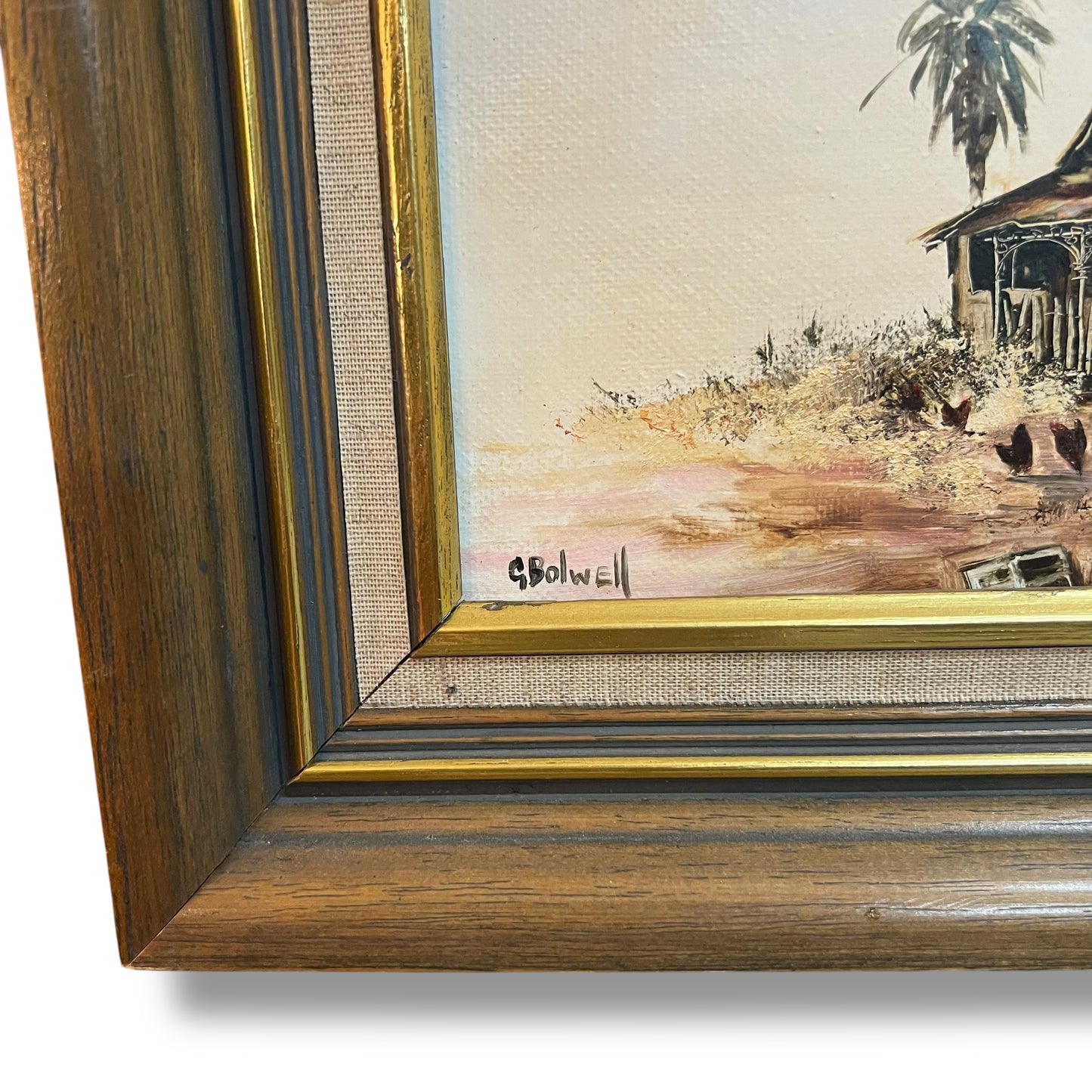 Gillian Bolwell Original Oil Painting – Abandoned Homestead Near Kyneton